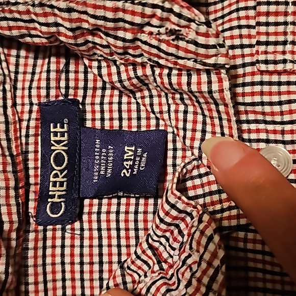 Cherokee boys Size 24 months, button down long sleeve shirt. - Picture 5 of 7